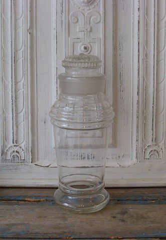 Smukt gammelt mundblæst bolcherglas 35cm.