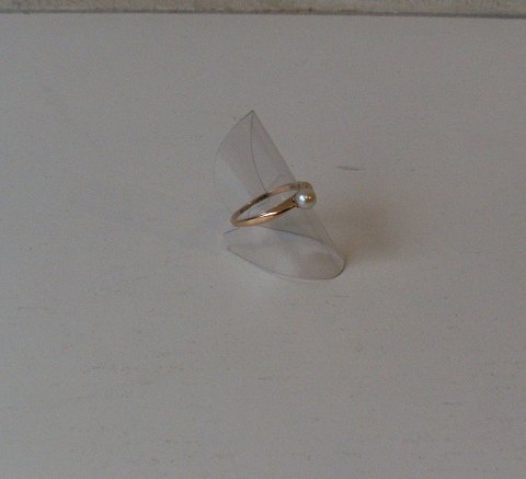 Vintage perlering i 14kt guld