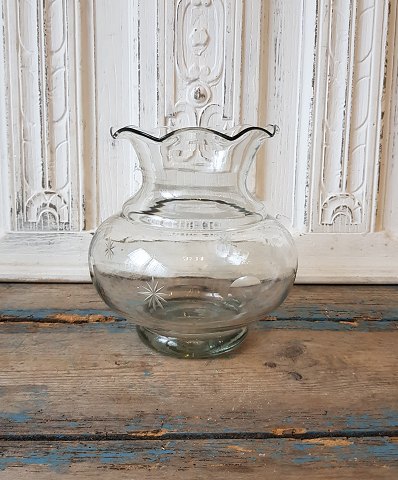 1800tals fiskeglas dekoreret med måne og stjerne
