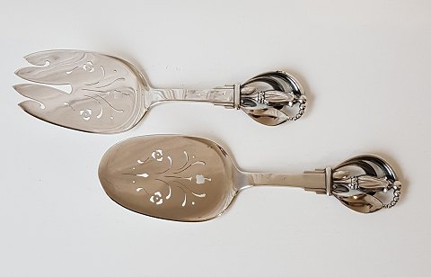 Fiske serveringssæt i sølv fra 1958
