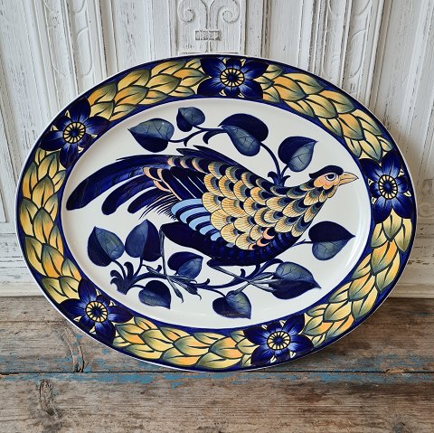 Royal Copenhagen Blå Fasan - Blue Pheasant meget stort fad no. 1738734 - 41 x 51 cm.