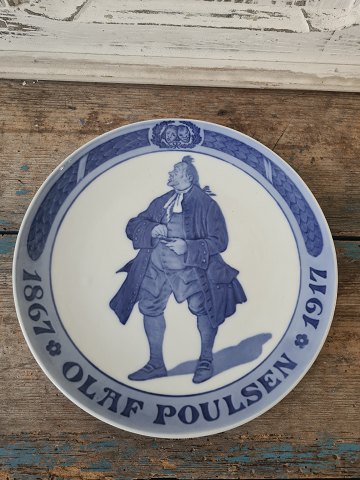 Royal Copenhagen Mindeplatte - Olaf Poulsen platte udført til fordel for skuespillerforeningen 1867 - 1917