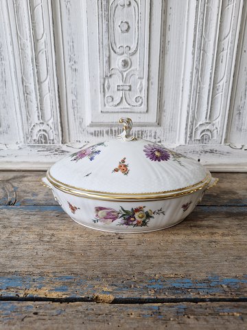 Royal Copenhagen Fuld Saksisk Blomst lågfad no. 1621