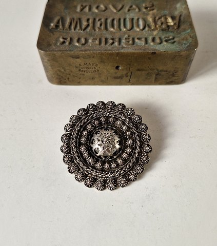 Vintage broche i sølv