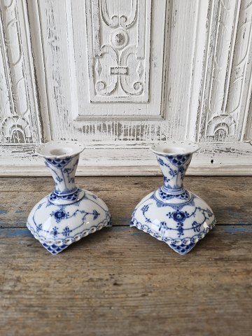 Royal Copenhagen Musselmalet helblonde par lysestager no. 1138