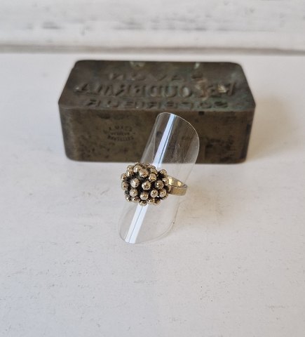 Flora Danica ring i forgyldt sterlingsølv