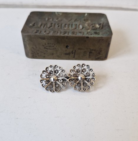 Vintage filigran broche i sølv af Volmer Bahner