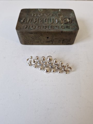 Vintage Bismarck broche i sterlingsølv af Hermann Siersbøl