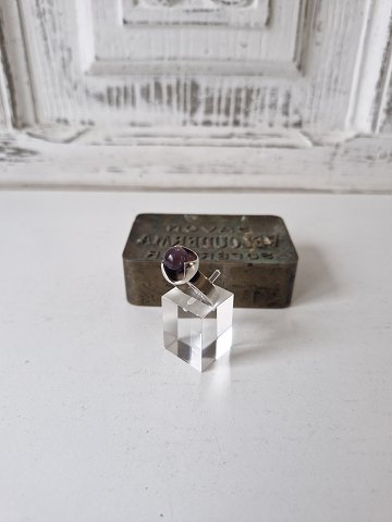 Finsk vintage ring i sølv med ametyst