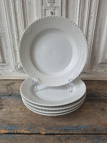 Royal Copenhagen Hvid halvblonde middagstallerken 25,5 cm.